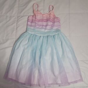 Pastel Rainbow Dress with Spaghetti Straps